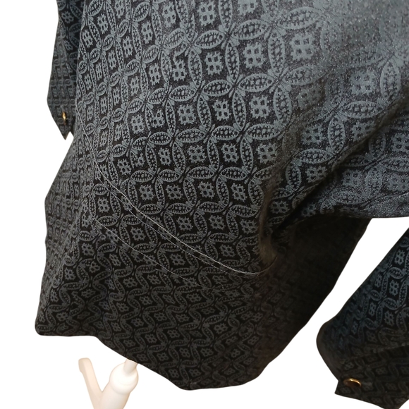 Banana Republic Black Jacquard Blazer Size 14 - Picture 3 of 10